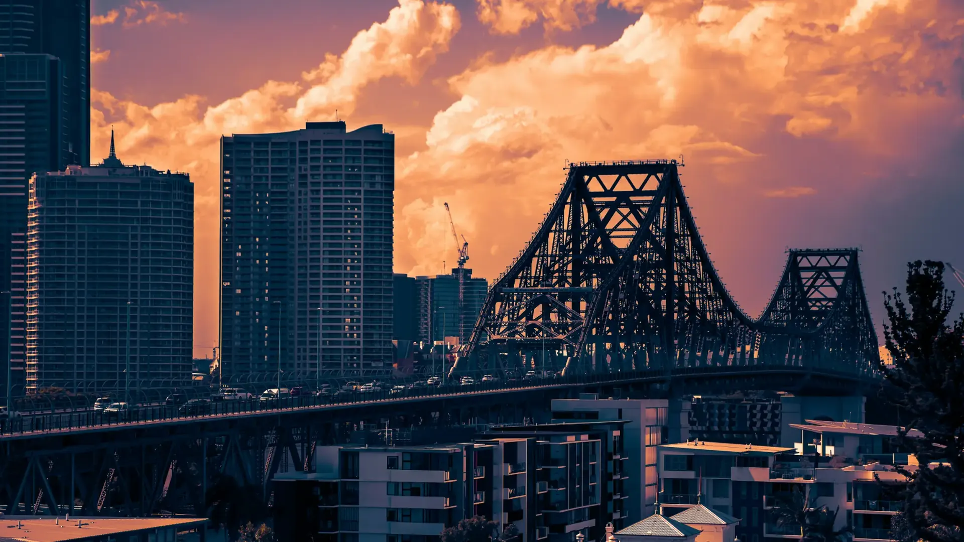 Brisbane skyline and Story Bridge